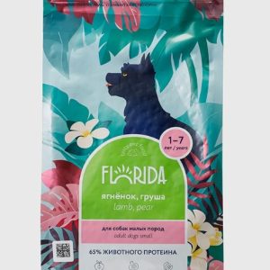 Сухой корм для щенков малых пород с ягненком и грушей,  Small Puppy Lamb, 1кг FLORIDA