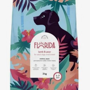 Сухой корм для щенков малых пород с ягненком и грушей,  Small Puppy Lamb, 3кг (FLORIDA, Флорида)