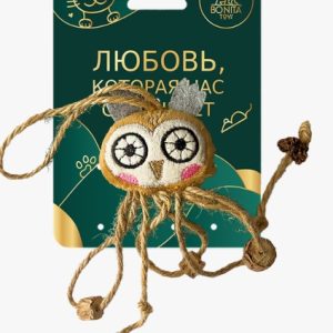 BONITAPET Игрушка для кошек "Сова на веревочке" 23,5х6,5см BP02012