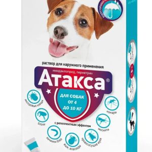 Атакса репеллент д/нар прим д/собак от 4-10кг 1мл N1 (имидаклоприд, перметрин)