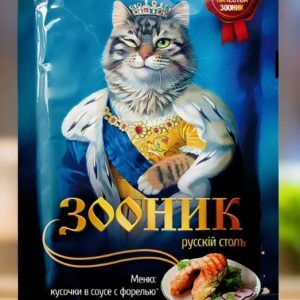 Корм д/кошек, форель в соусе 85г Зооник