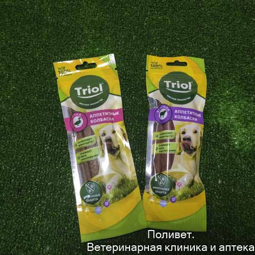 Аппетитные колбаски из ягненка Triol лакомство д/собак  40г