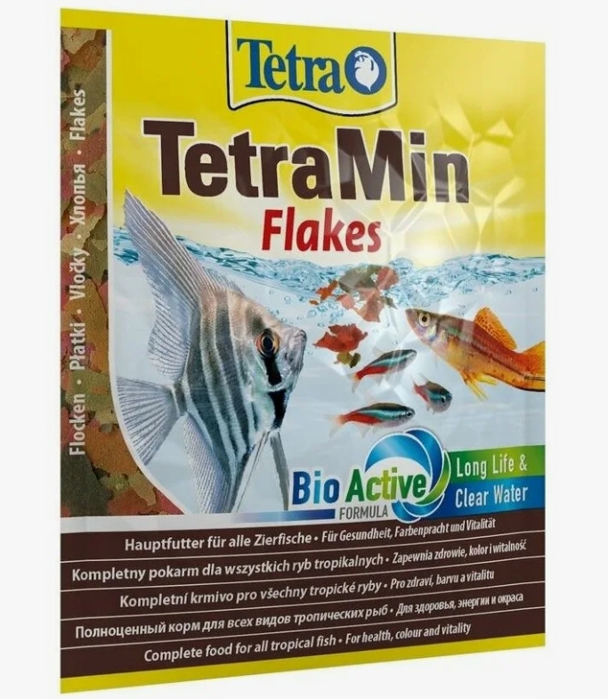 TetraMin Корм основной д/всех видов тропических рыб 12г (хлопья)