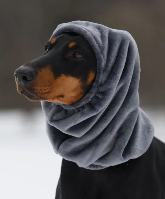Капор зимний для собак р.L белый