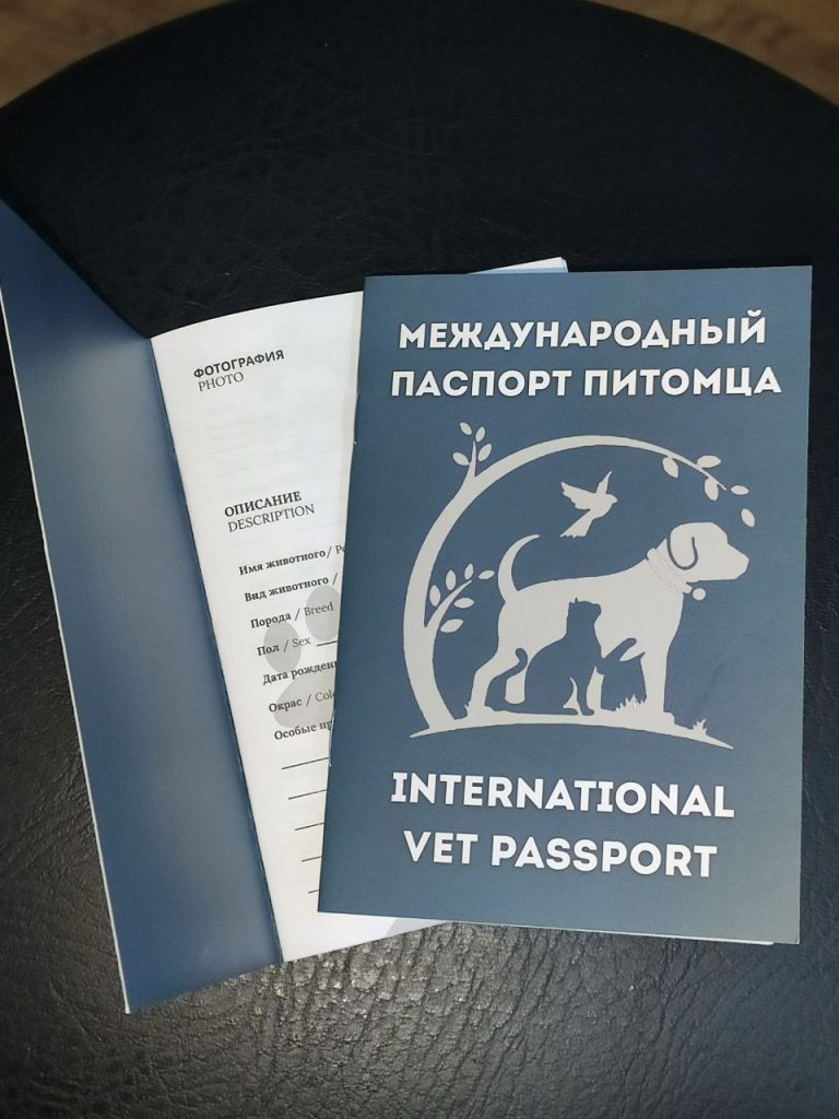 Паспорт ветеринарный А6 международный универсальный Бирюза, плотная обложка