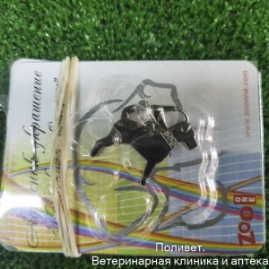 Адресник "Силуэт" Джек-рассел со стразами 30*25 мм, с местом для гравировки 19006