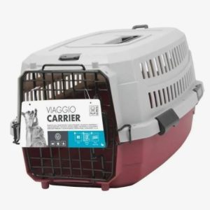 Контейнер-переноска VIAGGIO XS бордо/серый 48,3x32x25,2см (
