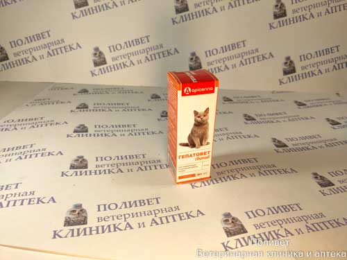 Гепатовет Актив суспензия оральная д/кошек 25мл + шприц-дозатор