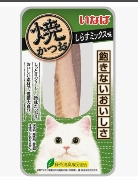 INABA Yaki Tuna лакомство для кошек филе тунца со вкусом ширасу 12г Инаба RSC-255