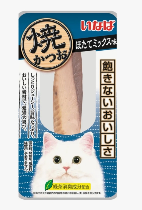INABA Yaki Tuna лакомство для кошек филе тунца со вкусом морского гребешка 12г Инаба RSC-254