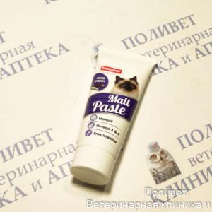 БЕАФАР Мальт-паста для вывода шерсти д/кошек 25г