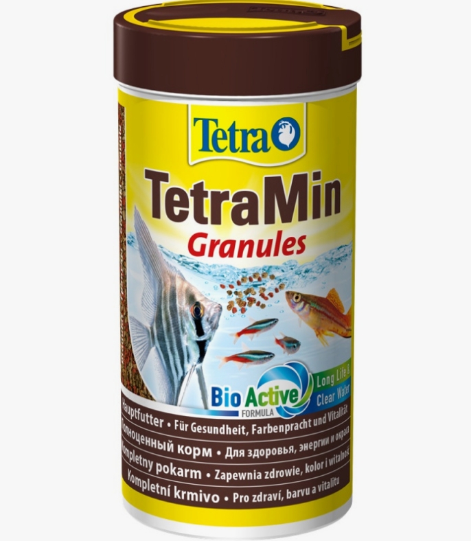 TetraMin Granules Корм основной д/всех видов тропических рыб 250мл (гранулы)