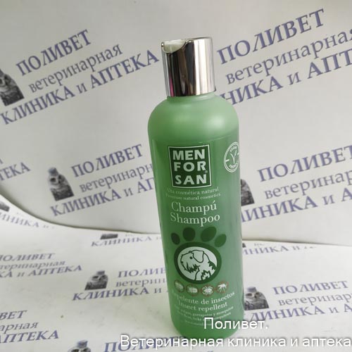 Menforsan Natural шампунь д/собак от насекомых цитронеллы 300мл