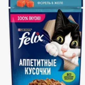 Феликс корм аппетитные кусочки Форель в желе 75г 12512757
