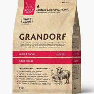 Грандорф Ягненок с индейкой для домашних кошек  8 кг GRANDORF CAT Lamb&Turkey INDOOR