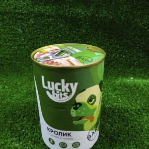 Консервы для собак всех пород с 6 мес. Lucky bits кролик с грушей и цукини, 400 г (Лаки битс)