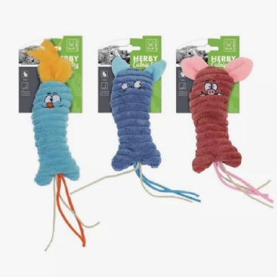 Игрушка для кошек Хёрби зверушки с кошачьей мятой, 15x7.5x1.5 см, Mpets, 20602199