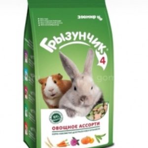 Грызунчик №4 корм-лакомство д/грызунов и кроликов 200г Овощное ассорти