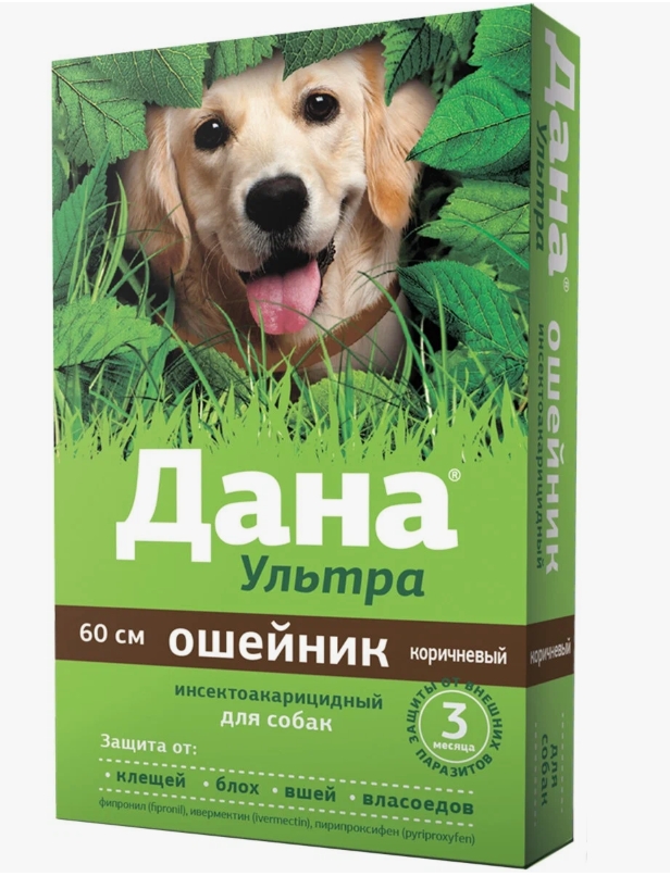 Дана Ультра ошейник д/собак 60см коричневый