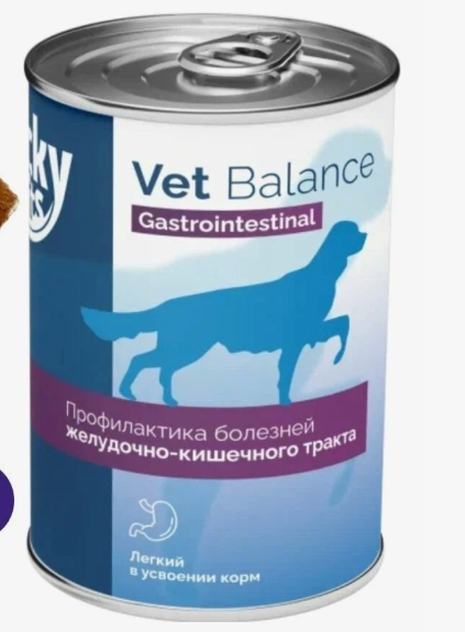 Консервы д/собак Lucky bits Gastrointestinal профилактика при нар. работы ЖКТ 340г