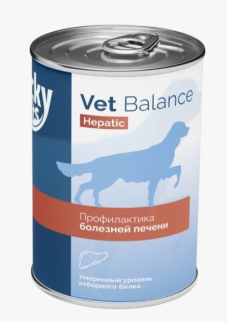 Консервы д/собак,щенков Lucky bits Hepatic профилактика при наруш. ф-ций печени 340г Лаки Битс