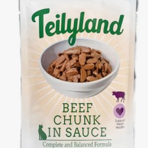 Влажный корм Teilyland Pettric для кошек полнорационный с говядиной в соусе, 85г