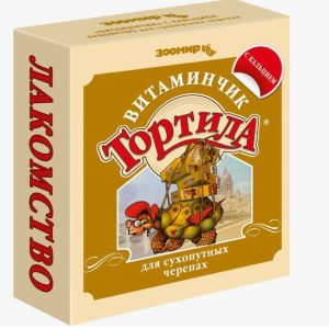 Зоомир Тортила лакомство Витаминчик с кальцием для сухопутных черепах 50г (5727)