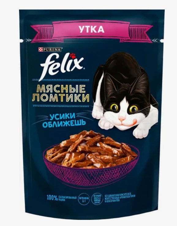 Феликс корм ломтики с Уткой 75г 12461395