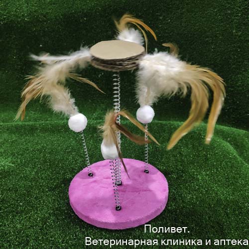 Дразнилка на основании "Праздничная", 15 см, коричневая/белая/розовая   9035992