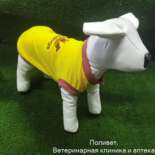 Майка собачья размер XS длина спины 25см, обхват груди 38-42см