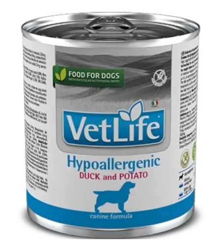 Фармина VET LIFE NATURAL DIET DOG HYPOALLERGENIC DUCK&POTATO Консервы д/собак гипоаллергенный 300г У