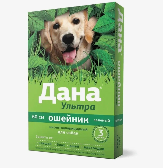 Дана Ультра ошейник д/собак 60см зеленый