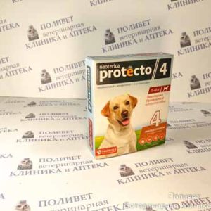 Неотерика Protecto 4 капли д/собак 25-40кг пипетка x 4мл №2 (спайка 5шт)