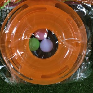 Игровой комплекс "Пижон" для кошек с 3 шариками, 24,5 х 24,5 х 13 см, оранжевый   6031419