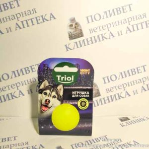 Игрушка Night City для собак из винила "Мяч-неон", 60мм Triol 12101173