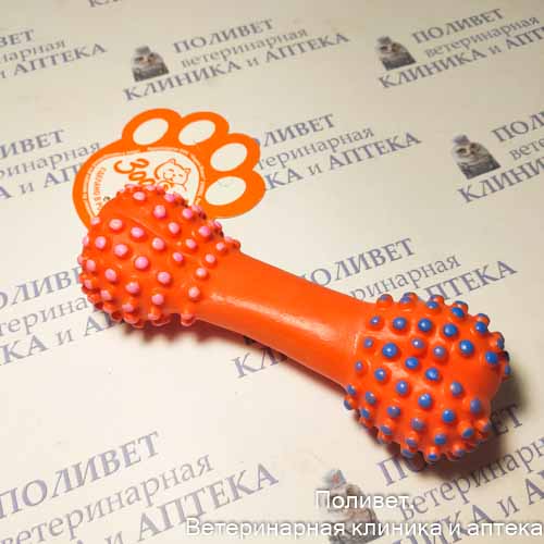 Игрушка Гантель-косточка 14см арт. С008