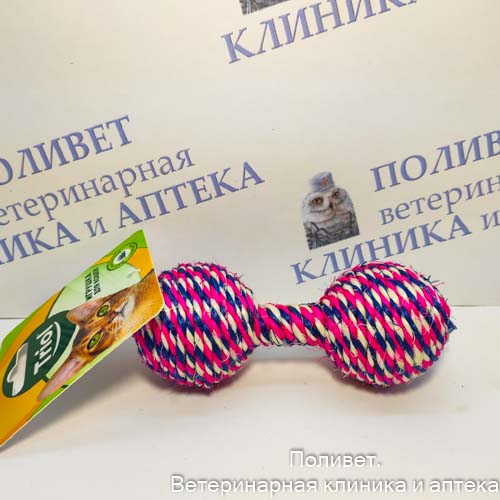 Игрушка для кошек из сизаля "Гантель", 115мм Triol