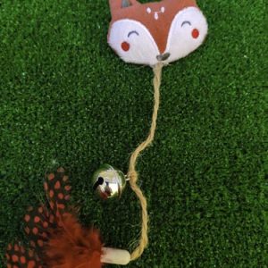 Игрушка для кошек с кошачьей мятой и перьями "Лиса", 10 см, с бубенчиком   9036008