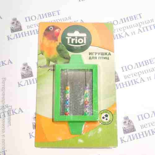 Игрушка для птиц - зеркало "Бусы", 60*125мм, Triol
