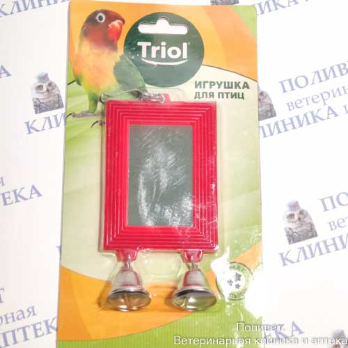 Игрушка для птиц - зеркало "Колокольчики", 80*175мм, Triol