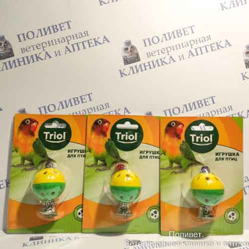 Игрушка для птиц "Шарик с колокольчиком" , 220*d40мм, Triol