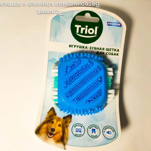 Triol игрушка-зубная щетка д/собак из термопласт. резины Куб 80мм