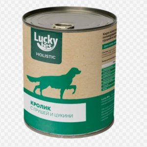 Консервы для собак Lucky bits кролик с грушей и цукини 970г (Лаки битс)