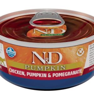 Фармина N&D CAT CHICKEN, PUMPKIN&POMEGRANATE Консервы д/кошек 70г Курица с тыквой и гранатом (2086)