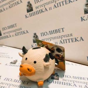 Игрушка д/собак из латекса "Коровка-мяч", 85мм, Triol