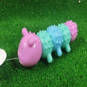 Игрушка жевательная "Гусеница", TPR, 12,5 см, микс цветов 1723749