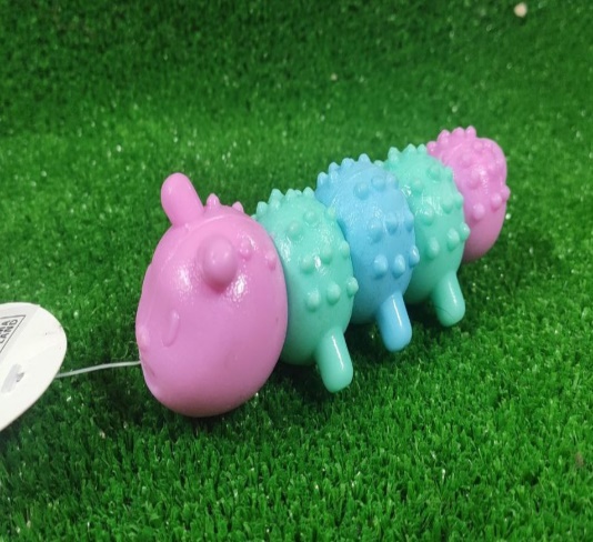 Игрушка жевательная "Гусеница", TPR, 12,5 см, микс цветов 1723749