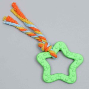 Игрушка жевательная с канатом "Звезда с хвостом", зелёная 7159788