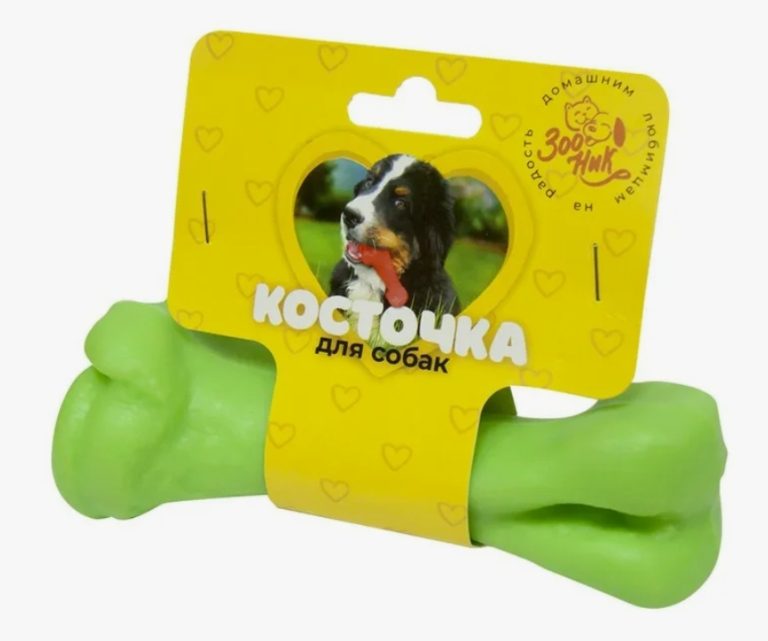 Игрушка Кость литая средняя Зооник 15,8см (пластикат), салатовая 164136-36
