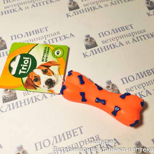 Игрушка Кость-мини из винила  для собак 9,5см Triol 12101109
